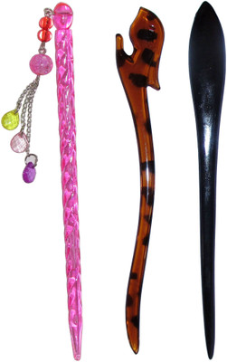 

Ecstasy Combo of Multi Color Juda Sticks Bun Stick(Multicolor)