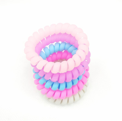 

fairytale Neon Matte multi-colour Spiral Ponytail Holder High Quality Rubbers Set Of 5 pcs Rubber Band(Multicolor)