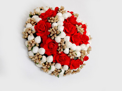 

Fully Flower Bridal Hair Gajra For Women And Girls Wedding Use, Multicolor Bun(Multicolor)