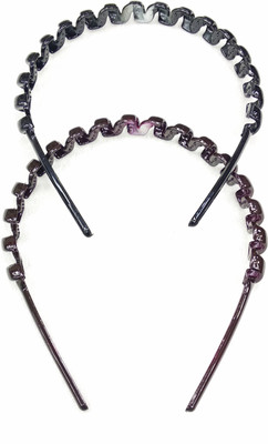 

fairytale Spiral Plastic Hair Bands Set Of 2 Pcs Head Band(Brown, Maroon)