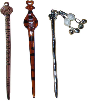 

furtive Combo of Multi Color Juda Sticks Bun Stick(Multicolor)