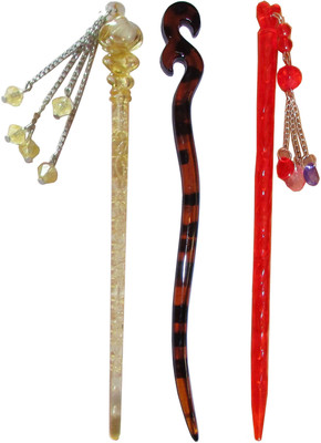

flabbergasted Combo of Multi Color Juda Sticks Bun Stick(Multicolor)
