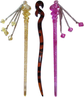 

convalesce Combo of Multi Color Juda Sticks Bun Stick(Multicolor)