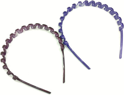 

fairytale High Quality Spiral Plastic Hair Bands Set Of 2 pcs Head Band(Maroon, Blue)