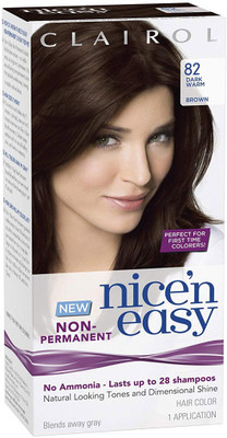 

Clairol Nice 'N Easy Non-Permanent Hair Color 82 Dark Warm Brown 1 Kit Hair Color(Dark Brown)
