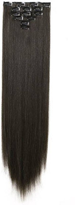 

Majik 6 Pcs Dark brown Extensions For Women And Girls Extension Hair Extension