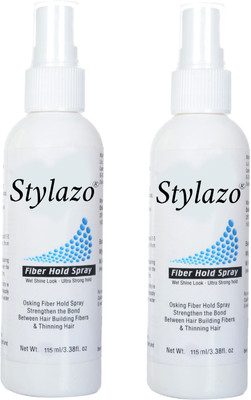 

stylazo Hair Building Fiber Hold Spray 115 ml For all Hair Fibers & Hair styling Hair Styler Spray ,Pack Of 2(230 ml)