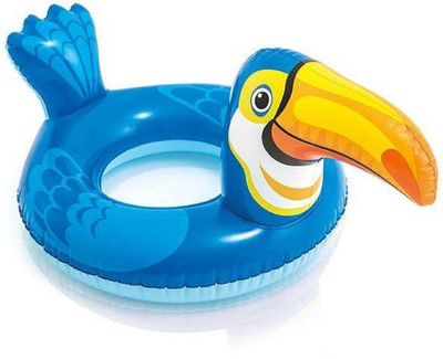 

DINAARKAN 2.9 FEET INFLATABLE TOUCAN SHAPED ANIMAL SWIM FLOAT RING FOR KIDS Inflatable Pool Accessory(Multicolor)