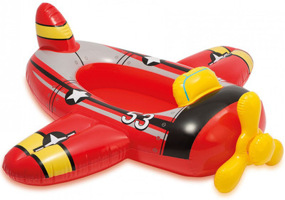 

DINAARKAN 3.9 FEET INFLATABLE POOL CRUISER AEROPLANE SHAPED FLOATING BOAT FOR KIDS Inflatable Pool Accessory(Multicolor)