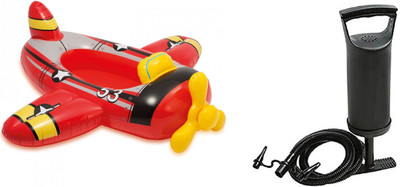 

DINAARKAN 3.9 FEET INFLATABLE POOL CRUISER AEROPLANE SHAPED FLOATING BOAT AIR PUMP Inflatable Pool Accessory(Multicolor)