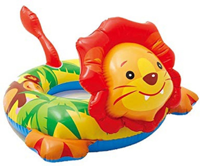 

DINAARKAN 2.3 FEET INFLATABLE LION SHAPED ANIMAL SWIM FLOAT RING FOR KIDS Inflatable Pool Accessory(Multicolor)