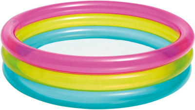 

DINAARKAN 3 FEET INFLATABLE TRANSPARENT BATH TUB CUM CIRCULAR POOL Inflatable Pool(Multicolor)