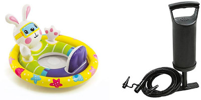 

DINAARKAN 2.6 FEET INFLATABLE ROBOT SHAPED SEE ME SIT POOL FLOAT WITH LEG HOLES WITH AIR PUMP Inflatable Pool Accessory(Multicolor)