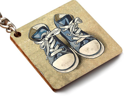 

CRAZYINK KCSQUARE-Original Shoes Illustration Key Chain