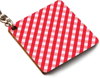 

CRAZYINK KCSQUARE-RED CHECKS Key Chain