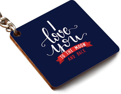 

CRAZYINK KCSQUARE-I Love you to the moon Key Chain