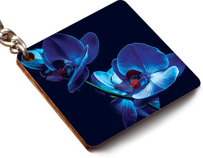 

CRAZYINK KCSQUARE-Blue Night Flower Key Chain