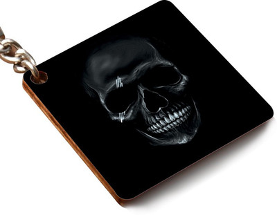 

CRAZYINK KCSQUARE-Black Dark Skull Key Chain