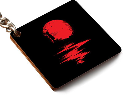 

CRAZYINK KCSQUARE-Red Dark Moon Art Key Chain