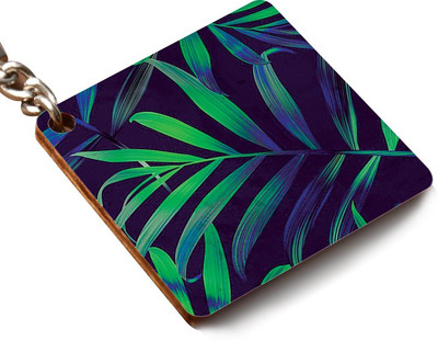 

CRAZYINK KCSQUARE-Leaf Purple Art Key Chain