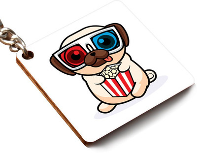 

CRAZYINK KCSQUARE-Pug 3d Key Chain