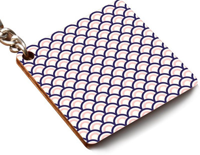 

CRAZYINK KCSQUARE-Bubble Overlapping pattern Key Chain
