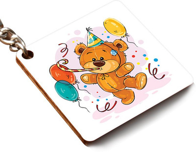 

CRAZYINK KCSQUARE-Cute Brown Teddy Balloons Key Chain