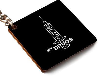 

CRAZYINK KCSQUARE-My Drugs Key Chain