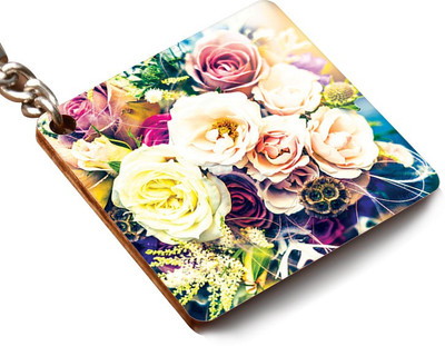 

CRAZYINK KCSQUARE-Flower Bouquet Vintage Key Chain