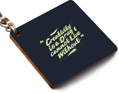 

CRAZYINK KCSQUARE-Creativity is a Drug Key Chain