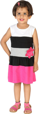 

Lil Orchids Midi/Knee Length Casual Dress(Pink, Half Sleeve, Fushcia
