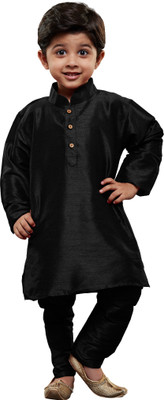

JBN Creation Boys Festive & Party Kurta and Pyjama Set(Black Pack of 1