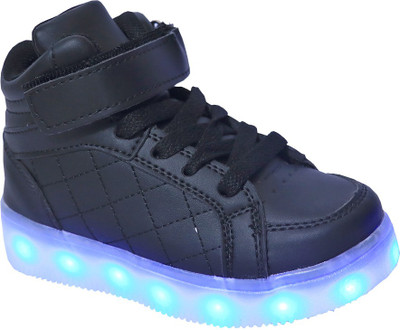 

FEETWELL Boys Velcro Sneakers(Black