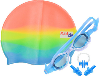MattZig ACE (One Cap + One Goggle + Ear Plug + Nose Clip) Swimming Kit