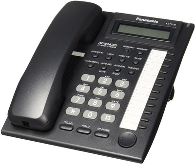 Panasonic KX-T7730 Corded Phone (Black) Corded Landline Phone with Answering Machine(BALCK)