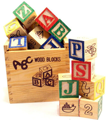 

MEGAEMART ABC &123 WOODEN LEARNING BLOCKS FOR KIDS(Multicolor)