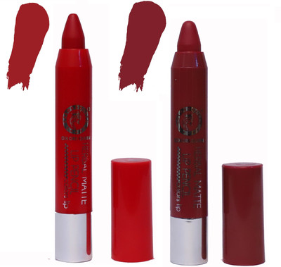 

COLORS QUEEN Long Lasting & Waterproof Herbal Colors Matte Lip Pencil combo(Hot Red, Cherry)