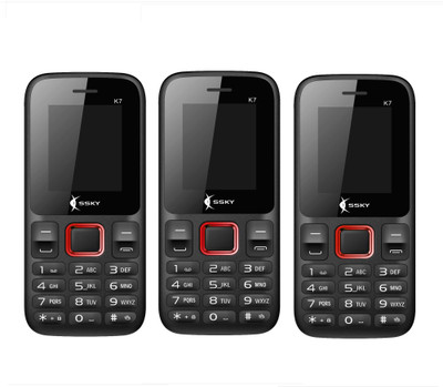 

Ssky K7 Combo of Three Mobiles(Black&Red)