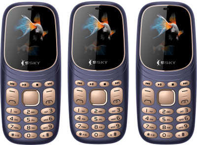 

Ssky K7 Pro Combo of Three Mobiles(Blue)