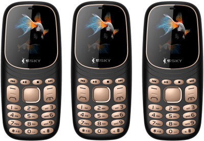 

Ssky K7 Pro Combo of Three Mobiles(Black)