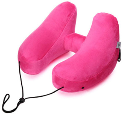 

TecMac Travelsky H-Shape Inflatable Folding Travel Neck Pillow(Pink)