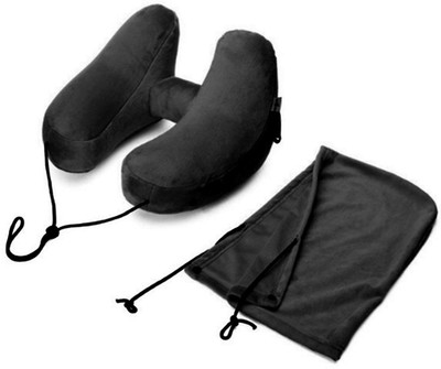 

TecMac Travelsky H-Shape Inflatable Folding Travel Neck Pillow(Black)