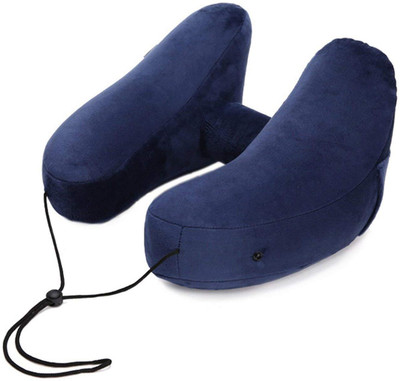 

TecMac Travelsky H-Shape Inflatable Folding Travel Neck Pillow(Navy Blue)