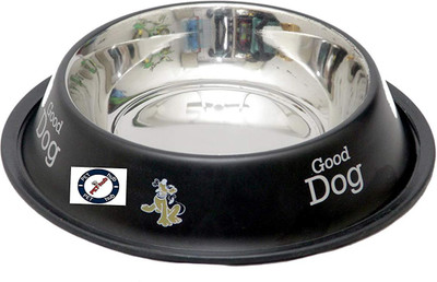 

JKM STORE ROUND Steel Pet Bowl(0.2900 L L Black)
