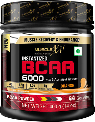 

MuscleXP Instantized BCAA 6000 with L-Alanine & Taurine BCAA(400 g, Orange)