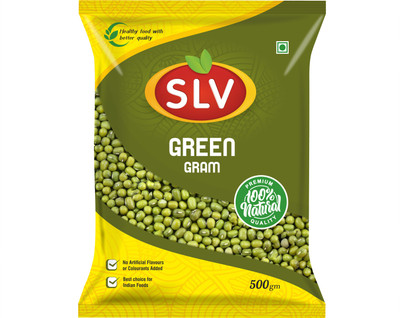 

slv food products Unpolished Green Moong Dal (Whole)(500 g)