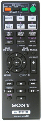 

Vinstar Rm-ado078 av player remote Compatible with Sony av player Remote Controller(Black)