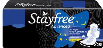 

Stayfree Advanced All Night XL Wings Sanitary Pad(Pack of 28)