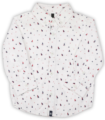 

United Colors of Benetton. Boys Printed Casual White Shirt, S37