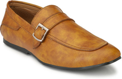 

Big Fox Monk Strap loafers Party Wear For Men(Tan